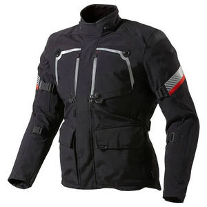 Veste bomber coupe-vent de haute qualité, couleurs contrastées, style motard, fermeture éclair, polyester, surdimensionnée, capuche avant - Product Image 3