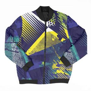 เสื้อกันลมบุนวมสำหรับผู้ชายผ้าซาตินผ้าพียูสไตล์ฮิปฮอปมีฮู้ดคอผ้าซาตินพิมพ์ลายทุกด้านสำหรับฤดูหนาว - Product Image 4