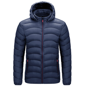 Outdoor Winter Stand Collar Hooded Anti-Bacterial <b>Canvas</b> Puffer <b>Jacket</b> with Front Logo Customizable for Men - Product Image 3