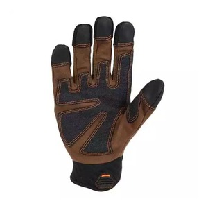 Gants de cyclisme Alpha Racing à doigts entiers, paume en cuir de porc, rembourrage en mousse de 5 mm, fermeture auto-agrippante, unisexe, pour activités de plein air - Product Image 3