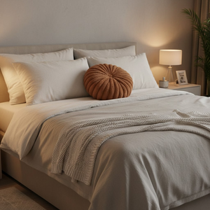 Cojines Decorativos de Felpa Tejida Súper Suave Antiestática con Diseño Floral Tradicional, 100% Fibra de Poliéster, Cierre con Cordón, Decoración con Hilo de 600 Hilos - Product Image 3