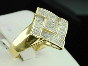 Moissanite Hip Hop Engagement <b>Ring</b> 925 Sterling Silver Rhodium Plated Prong Geometric Design Anniversary Wedding Gift Unique - Product Image 3