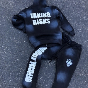 Hoodie brodé USA Distress à prix abordable, Hoodie streetwear personnalisé avec logo, Fournisseur de hoodies tendance - Product Image 4
