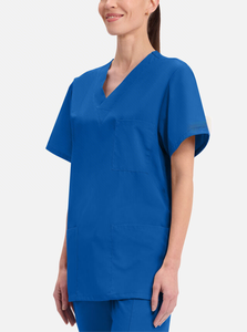 Uniforme Médico de Manga Corta, de Poliéster y Algodón, Colores Sólidos, Estilo Dividido, para Hombres y Mujeres - Product Image 6