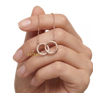 Premium Forever Symbol Diamond Gold Necklace for Women Luxury Engagement Bridal <b>Gift</b> & Anniversary Fashion Pendant Necklace - Product Image 3