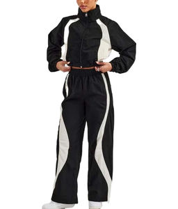 Survêtement coupe-vent d'hiver pour femmes, sur mesure, séchage rapide, manches longues, nylon léger, 2 pièces, logo personnalisé - Product Image 6