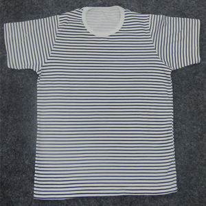 T-shirt décontracté rayé pour homme, col rond, manches courtes, en coton, séchage rapide, respirant, vente en gros - Product Image 6