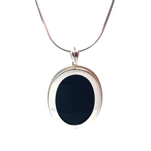 Pendentif en agate bleue naturelle, fait main, en argent sterling 925, pour femmes - Product Image 4
