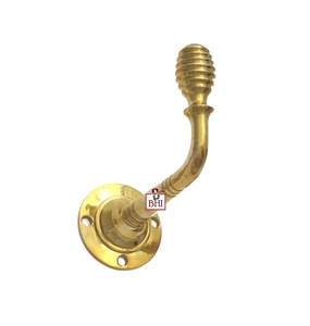 Solid Brass <b>Coat</b> <b>Hooks</b> Reeded Style Antique Design - Product Image 1