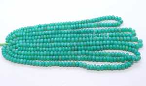 Cuentas de Calcedonia Verde Natural en Forma de Rondelle Lisa de 7-7.5 MM, Cuentas de Piedra Preciosa de Crisoprasa, Rondelle de Calcedonia Verde - Product Image 4