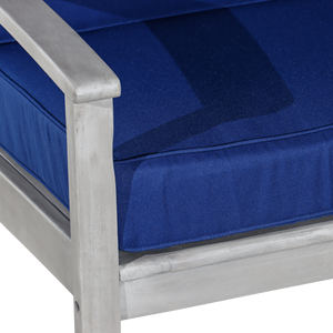 โซฟาในสวนยูคาลิปตัสสีเทาเงินแบบนั่งลึกพร้อมเบาะรองนั่งสีกรมท่า - Product Image 5