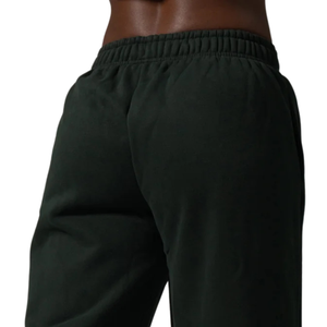 Pantalon de survêtement ample vert foncé pour femme, coupe décontractée, en molleton doux, avec taille élastique, idéal pour la détente, l'entraînement et la gym - Product Image 5