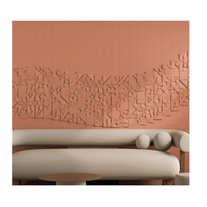 Modern 3D Plastic Wall <b>Panel</b> Grey <b>Geometric</b> Design Indoor Soundproof Decorative Board Contemporary Style - Product Image 4