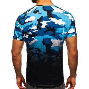 Camiseta de Manga Corta para Hombre, Cuello Redondo, Corte Ajustado, Tejido de Punto, Informal, Transpirable, Largo Regular, 100% Algodón, Estampada, Ecológica, 220g - Product Image 2