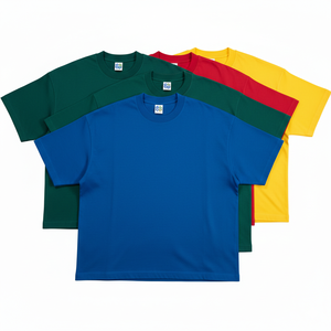 Camiseta Corta Oversize de Corte Cuadrado 275 g/m² 100% Algodón Lavado con Hombros Caídos Transpirable Personalizable OEM al por Mayor - Product Image 2