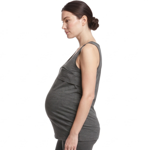 Débardeur de maternité de haute qualité pour femmes enceintes, sans manches, pour allaitement, débardeur d'allaitement pour femmes - Product Image 2