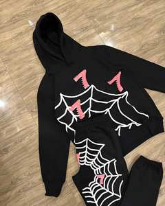 Ensemble de survêtement épais pour homme – Sweat à capuche zippé avec patch brodé et pantalon de survêtement évasé - Product Image 6