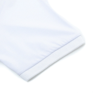 Chemise décontractée pour homme en polyester/coton respirant, à manches courtes, tricotée, noire et jaune, avec boutons sur le devant - Product Image 3