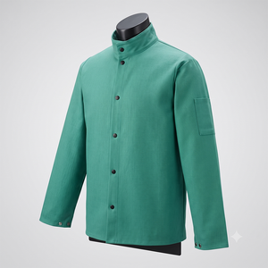 Chaqueta de Seguridad Industrial con Mangas de Cuero Tratado FR, Certificación CE, Impermeable, Resistente al Calor de 500-1000°C, Protección Contra Vapores - Product Image 4