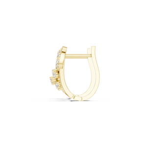 Pendientes de Aro Bali con Circonitas, Plata de Ley 925 Chapada en Oro de 18K, Joyería de Diseño de Lujo para Mujer - Product Image 1