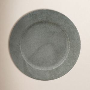 Assiette de présentation en métal écologique, vaisselle de cuisine, assiette de présentation en acier inoxydable, assiette de présentation ronde martelée - Product Image 2