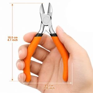 Pince coupante diagonale Orange Grip en acier inoxydable, outils de fabrication de bijoux pour la découpe de fils DIY, précision et robustesse - Product Image 3
