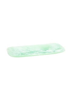 Plateau décoratif rond en résine, motif fait main, surface polie, idéal pour la présentation sur table, tons gris, blanc, jaune - Product Image 2