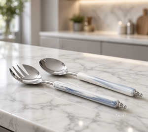 Ensemble élégant de cuillères et fourchettes de service pour salade – Vaisselle haut de gamme pour repas en famille, événements spéciaux, buffets et hôtellerie - Product Image 4