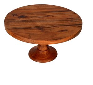 Soporte de Madera Artesanal para Tartas, Plato Redondo para Servir Postres, Soporte de Madera Natural para Exhibir Tartas y Productos de Panadería - Product Image 3