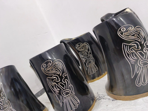Corne à boire viking faite à la main FAIZA CRAFT, très vendue, pour vin et bière, idéale pour mariages, hôtels et restaurants - Product Image 1