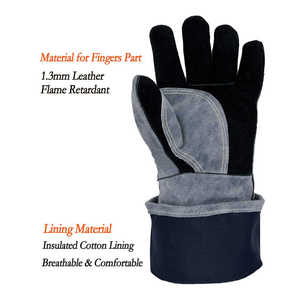 Nouveaux gants de travail résistants à l'usure, tendance, pour soudeurs, protection des mains en cuir de haute qualité, gants de soudage. - Product Image 6