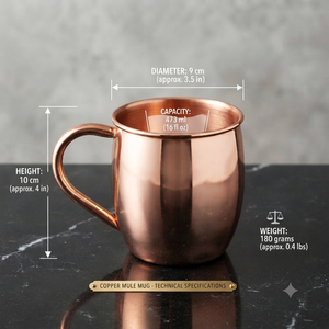 Taza Moscow Mule de Cobre Puro al por Mayor, Acabado Liso, Taza para Beber Hecha a Mano, Taza de Bar para Cócteles, Cerveza, Café, Fabricante OEM - Product Image 5