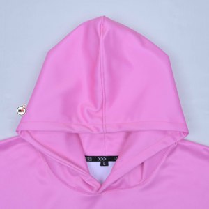 เสื้อฮู้ดผู้หญิงสีชมพู ผ้าฟลีซ สวมใส่สบาย ความยาวสั้น สีพื้น โลโก้ด้านหลัง ไซส์ใหญ่ เสื้อฮู้ดผู้หญิงสำหรับใส่ในฤดูใบไม้ร่วง - Product Image 6