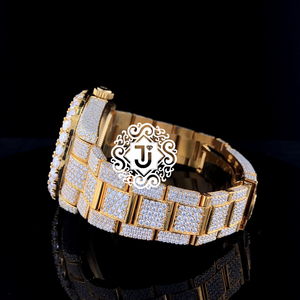 Reloj de Lujo de Alta Calidad con Diamantes y Baño de Oro Rosa para Hombre, Estilo Hip Hop, Disponible a Precio de Fábrica - Product Image 6