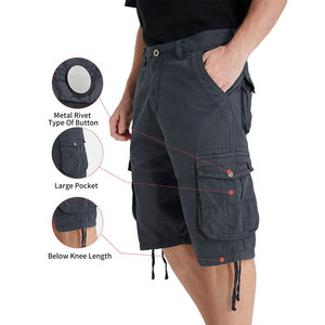 Wholesale Cheap Price Men's Cargo Shorts Basics Cotton Blend <b>Material</b> Multiple Pockets Lightweight Top Design Men's Cargo Shorts - Product Image 3