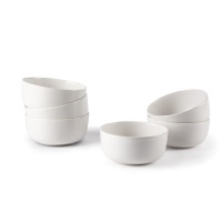 Ensemble de 6 bols en céramique blanche nordiques Excelsa, empilables, design minimaliste pour un usage quotidien