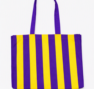 Striped <b>Canvas</b> Tote <b>Bag</b> <b>Large</b> Capacity Shoulder Handbag Vertical Stripe Shopping Travel <b>Bag</b> for Women - Product Image 3
