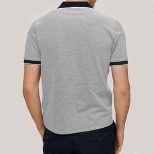 Polo pour homme, tenue de bureau élégante, tissu texturé élégant, confortable et adapté au bureau, look professionnel décontracté - Product Image 2