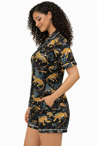 Set Casual Sleepwear Lounge Set Women Summer Night Suit Breathable - Product Image 4