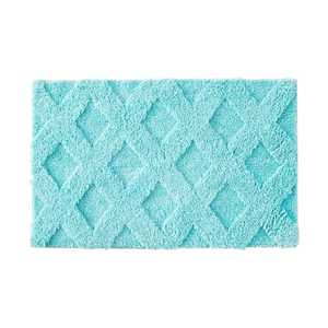 พรมเช็ดเท้าอาบน้ำทำด้วยเครื่องจักร 100% ผ้าฝ้าย ดีไซน์หรูหรา ซึมซับน้ำได้ดี กันลื่น เป็นมิตรกับสิ่งแวดล้อม ลายเรขาคณิต - Product Image 6