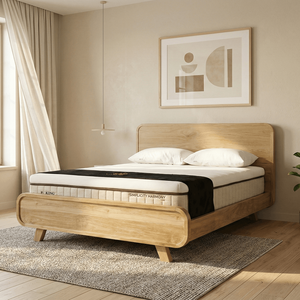 Salzburg Solid Teak Convertible Eco-Friendly Durable Platform <b>Bed</b> <b>Frame</b> Minimalist Bedroom Furniture Custom Hotel Apartment - Product Image 6