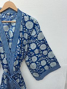 Bata Kimono de Algodón con Estampado Animal, Estilo Japonés, Ropa de Estar por Casa de Verano, Largo Completo, Manga Tres Cuartos, Secado Rápido, Suave - Product Image 5