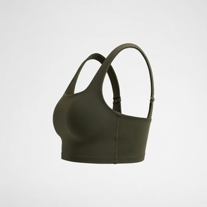 2025 Custom Asymmetric Sports Bra Sexy Strappy <b>Back</b> Removable Padded Breathable High Impact Fitness Yoga Crop Top Simple Style - Product Image 3