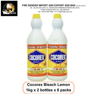 COCOREX <b>BLEACH</b> LIQUID 1KG TWIN PACK LEMON 99.9% Active Ingredient MADE IN MALAYSIA BULK PURCHASE FOR INTERNATIONAL EXPORT MKT - Product Image 2
