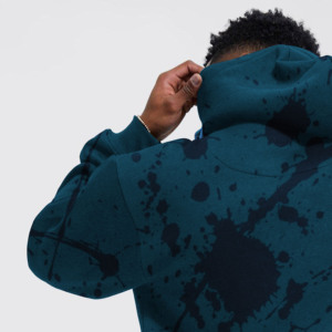 Sweat-shirt à capuche noir pour homme, coupe classique, logo uni sur le devant, style décontracté, vêtement d'hiver, polaire 100% coton, poche, 300g, respirant - Product Image 1