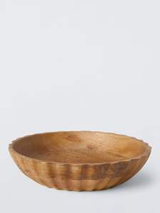 Bol à salade en bois d'acacia poli, écologique, fait main, style Japandi, passe au lave-vaisselle, pour servir des soupes et des fruits - Product Image 3