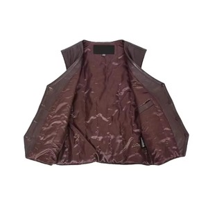 <b>Ladies</b> Real Leather Vest Soft Lambskin Motorcycle Biker Fashion <b>Waistcoat</b> OEM Manufacturer Bulk Orders - Product Image 3