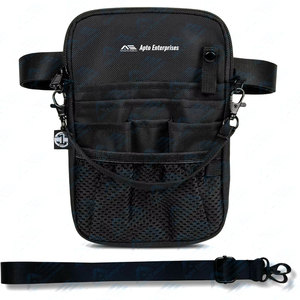 Medical Gear Pockets Tape Holder and Utility Storage for Stethoscopes Bandage Scissors Black <b>Nurse</b> Fanny Pack - Product Image 1