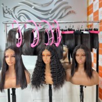 Perruques en dentelle à densité 150-200%, Cheveux vierges Remy de grade 12A, Ondulation naturelle, Pré-épilées, Extensions de cheveux bruts VN HD avec closure frontale