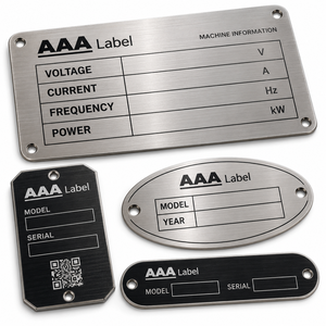 Placa de Identificación Eléctrica, Placa de Identificación Metálica Personalizada para Paneles de Control, Fabricante OEM de Equipos - Product Image 1